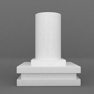 Square base printable pedestal model 2