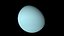 3D Realistic planet Uranus model