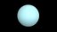 3D Realistic planet Uranus model