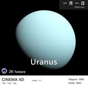 3D Realistic planet Uranus model