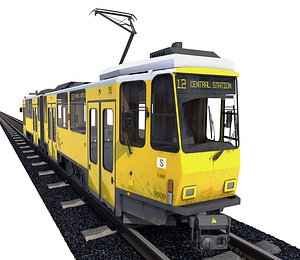 3D tram berlin rails