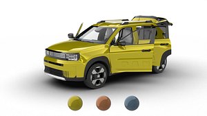 3D Fiat Grande Panda Hybrid 2025 HQ 3d model model