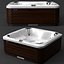 Bain à remous extérieur de luxe moderne avec baignoire de massage