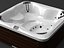 Bain à remous extérieur de luxe moderne avec baignoire de massage