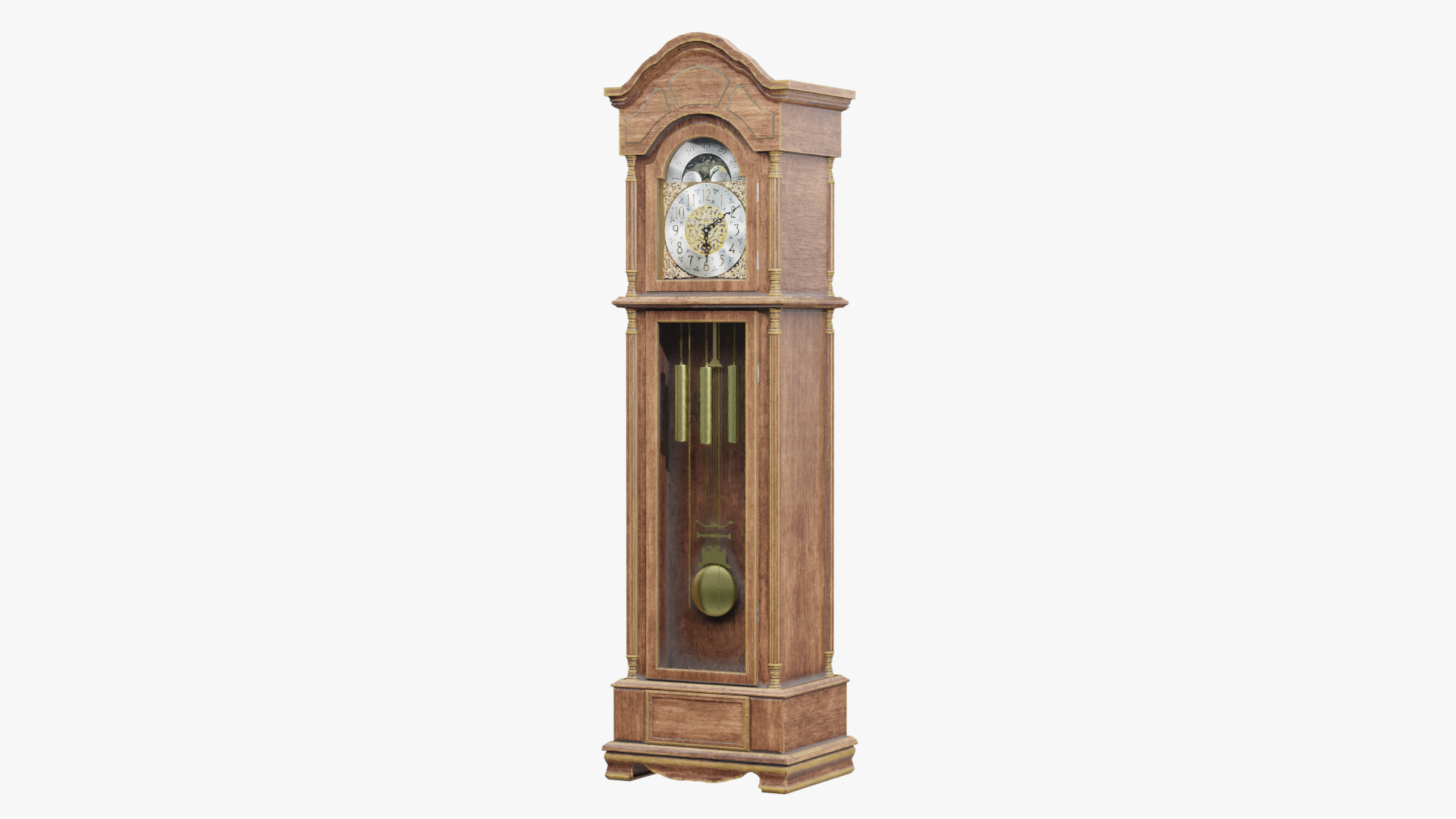 3D Antique Grandfather Clock - TurboSquid 1559907