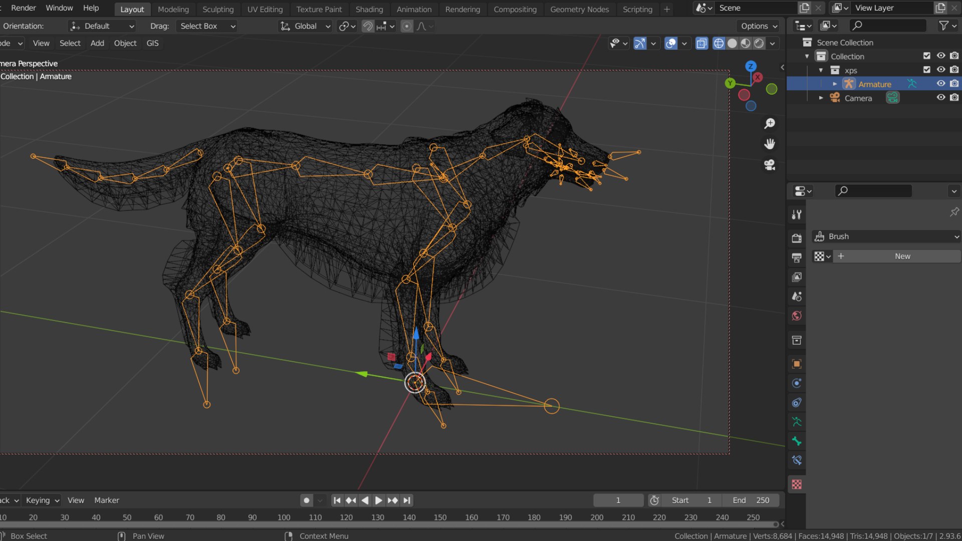 Border Collie Dog Fur And Rigged Model - TurboSquid 2059044
