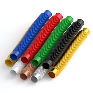 Hog Oval Corrugated Hose 01 Collection 3D