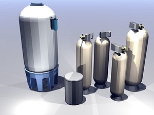 pretreatment water tank 3d model
