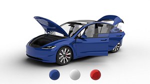 Tesla Model 3 2026 HQ 3D model