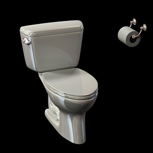 3d toilet close coupled model