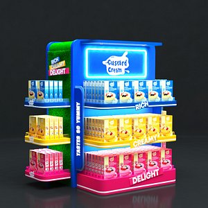 3D Supermarket Product Rack