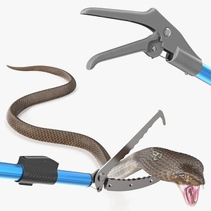 Blue Snake Catcher with Captured Brown Snake