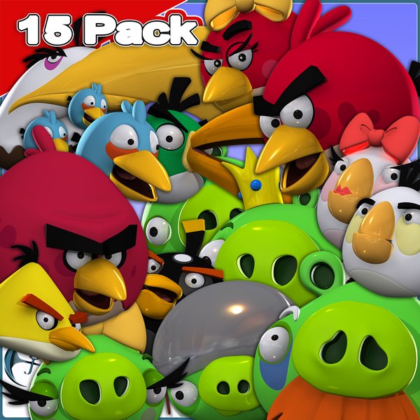 Angry Birds (красная девушка) 3D модель