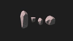 3D model asset rocks