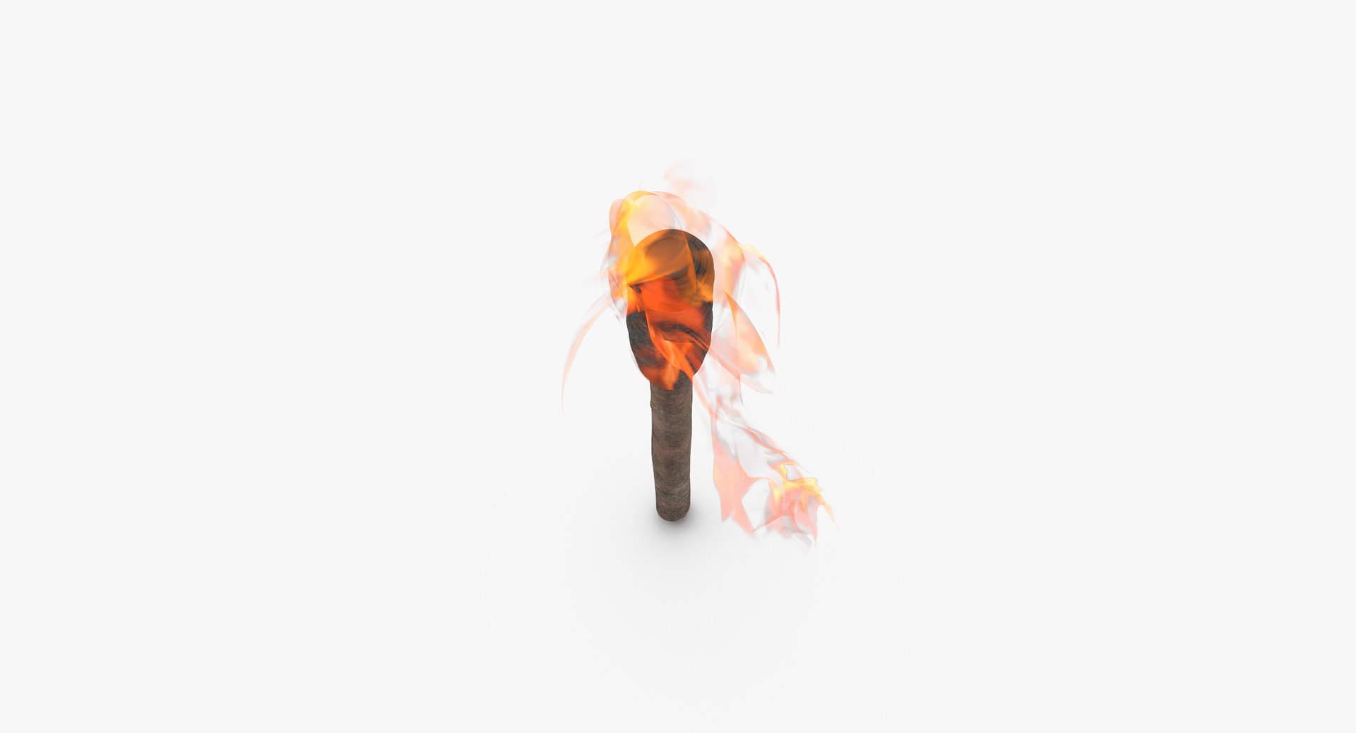 3d Model Of Hand Torch Burning