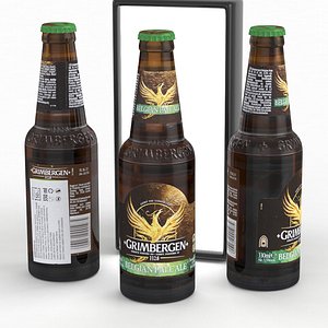 Beer Bottle Grimbergen Belgian Pale Ale 330ml 2021 3D model