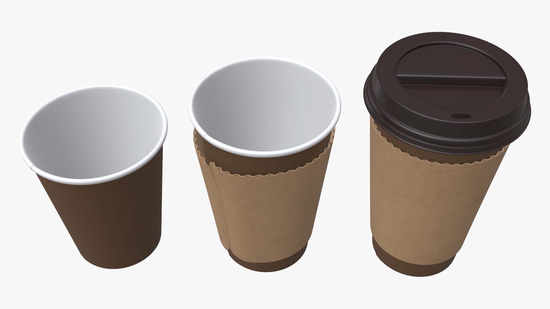 Coffee Paper Cup With Lid and Stopper 3D model - TurboSquid 2135372