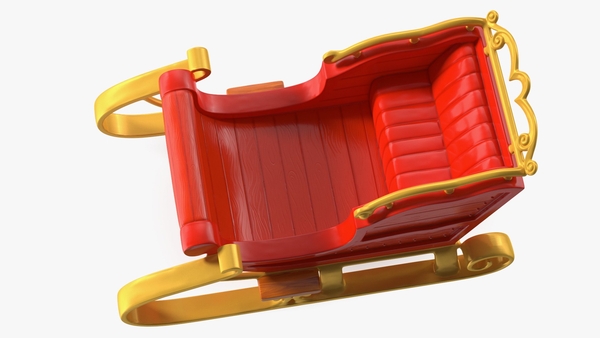Christmas Decor Santa Sleigh Red 3D - TurboSquid 1820860