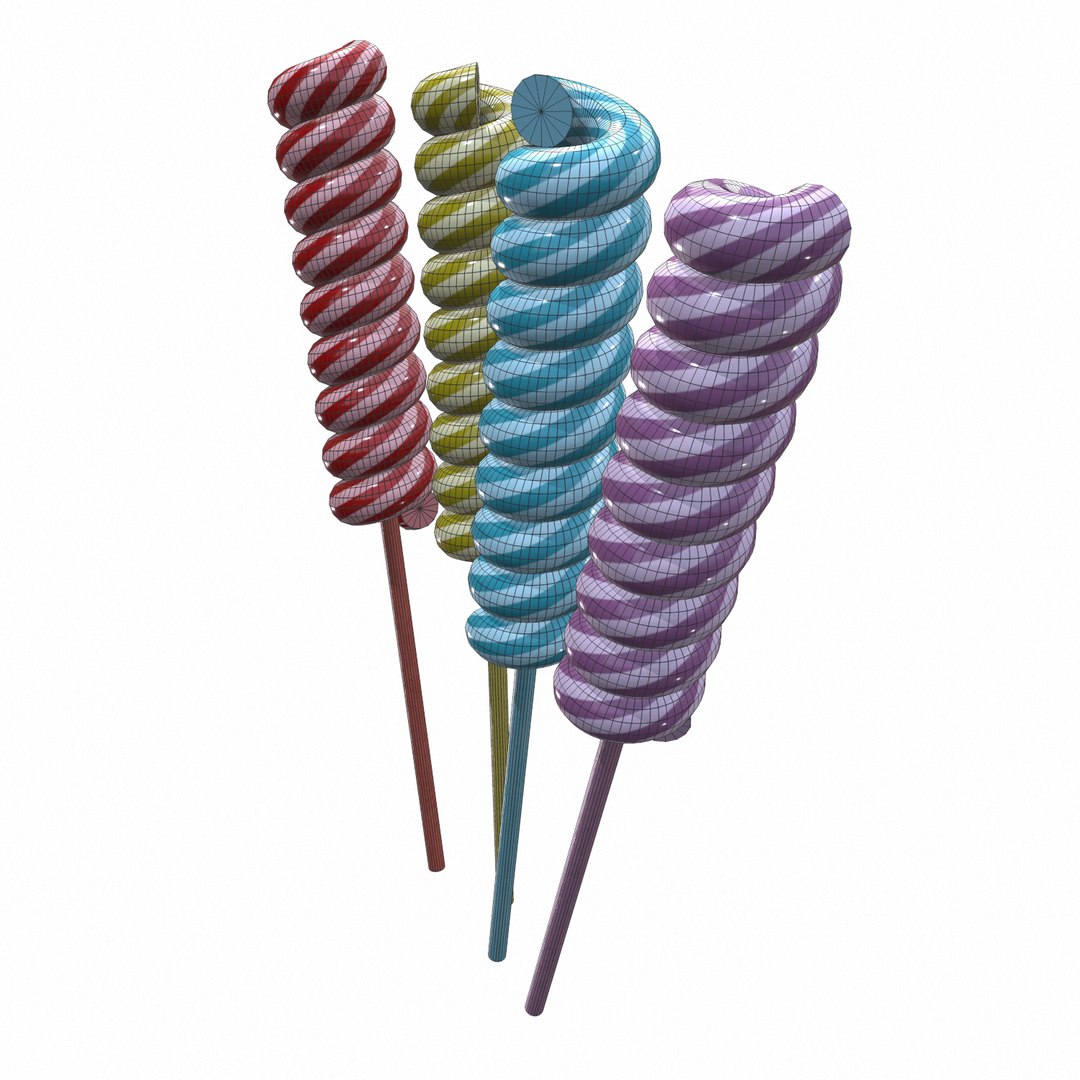 Free Christmas Twisted Lollipop 3D Model - TurboSquid 1655873