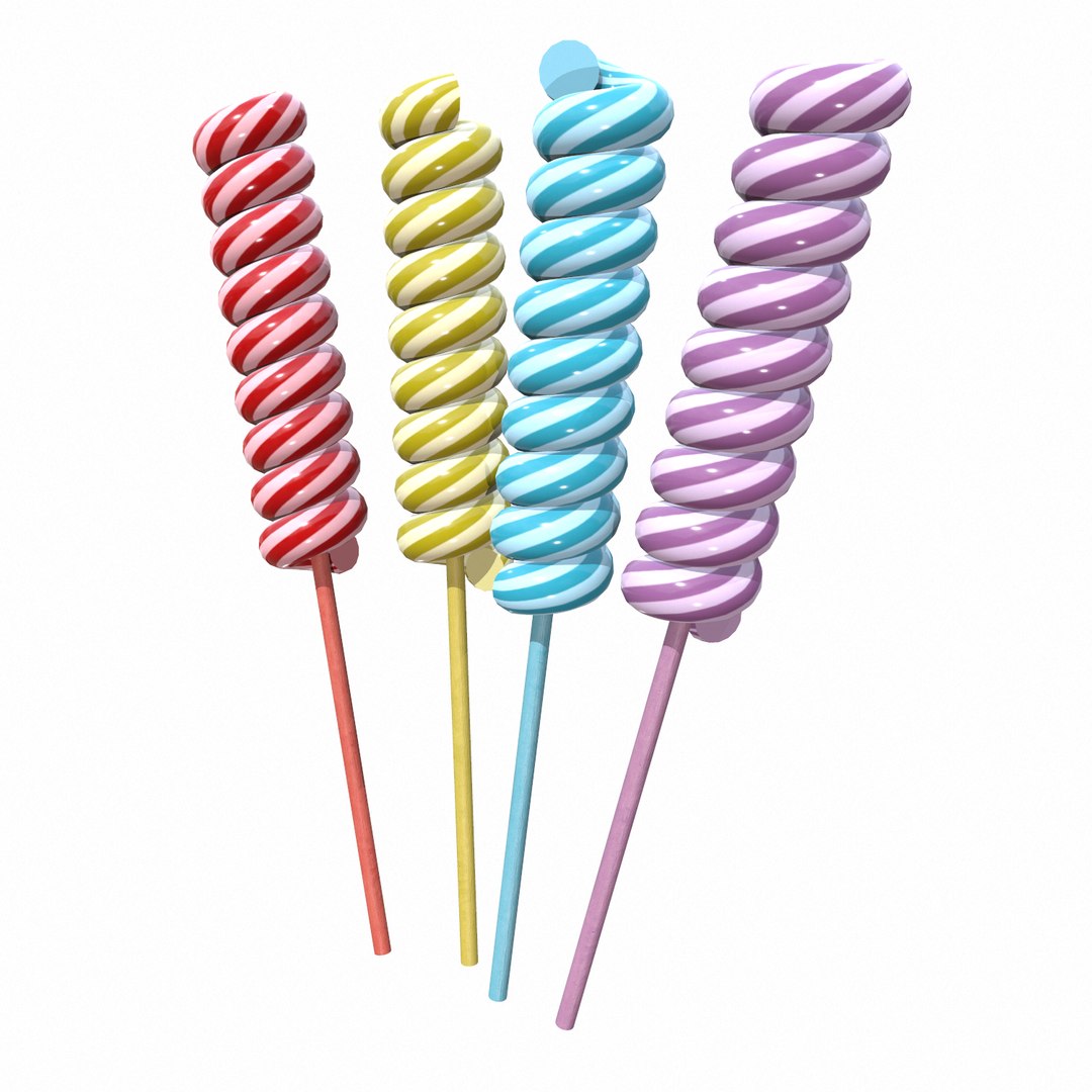 Free Christmas Twisted Lollipop 3D Model - TurboSquid 1655873