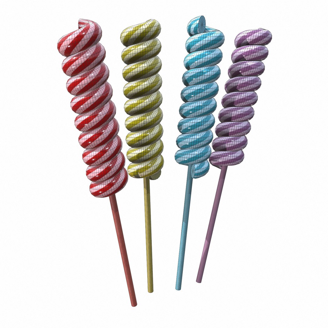 Free Christmas Twisted Lollipop 3D Model - TurboSquid 1655873