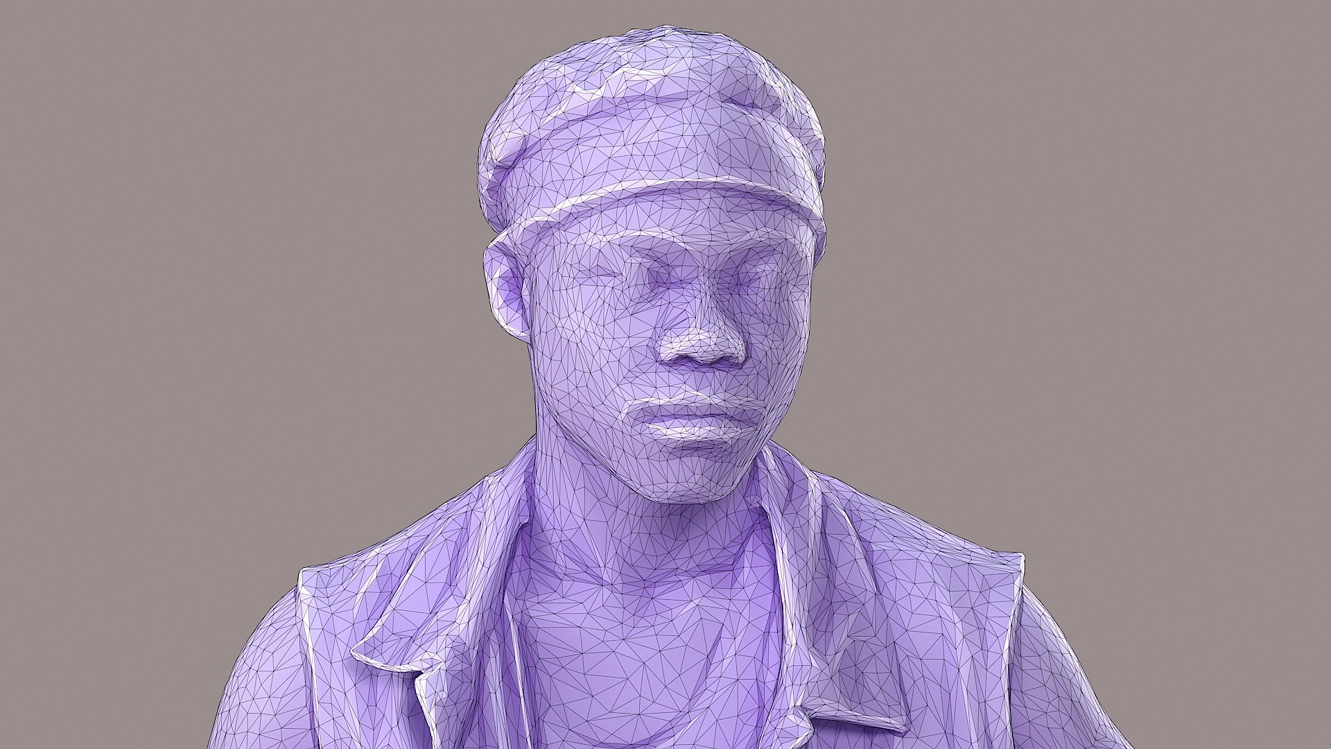 3D Sitting Man Bandana Clad Denim Rebel Model TurboSquid 2083052