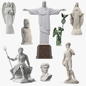 Stone Statues Collection 7 3D model