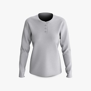 cotton female t-shirt dropped 3D