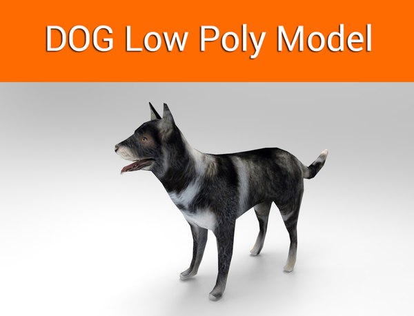 3d dog ready model