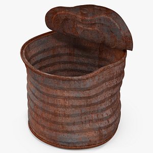 tin open rusty 2 3d model