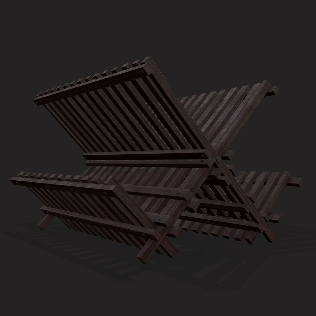 3D Medieval Dish Rack - TurboSquid 1908871