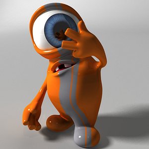 Orange Monster Rigged