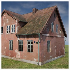 3D East Europe Rural House Low Poly