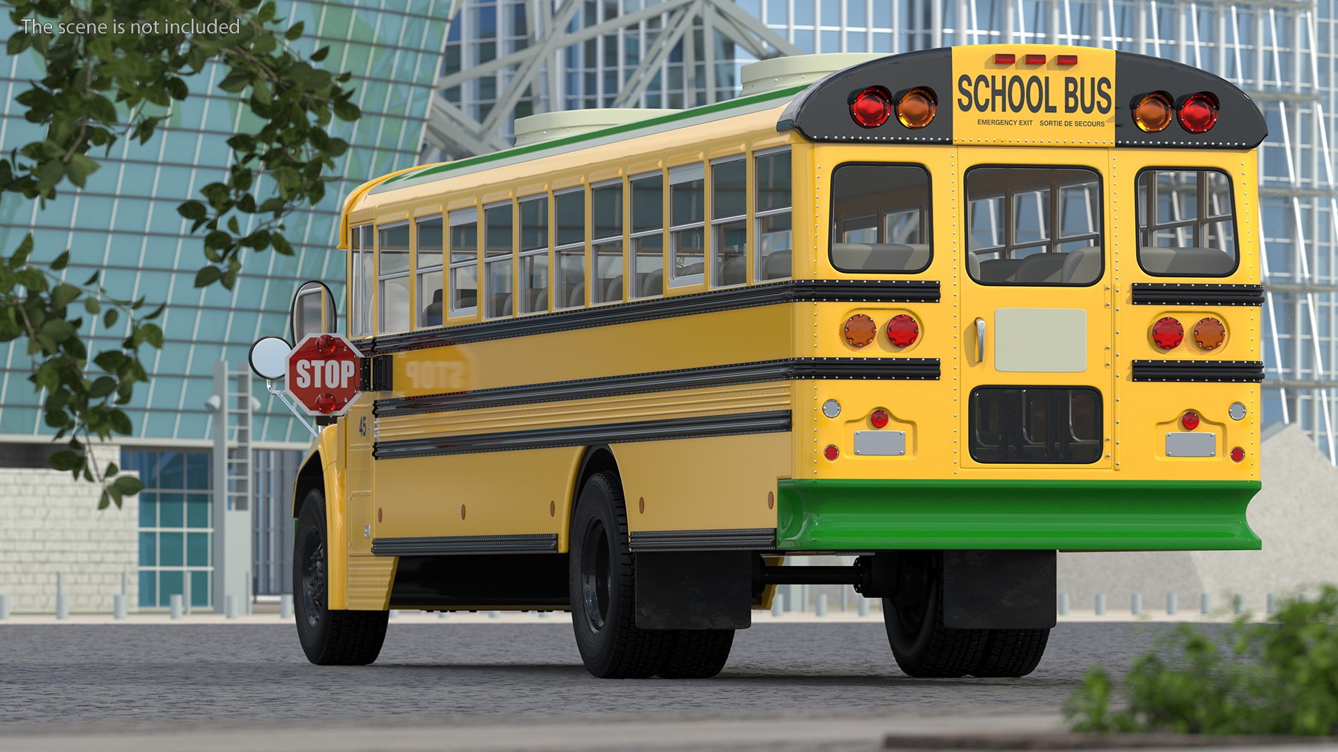 3D Electric Blue Bird Vision School Bus - TurboSquid 1767091