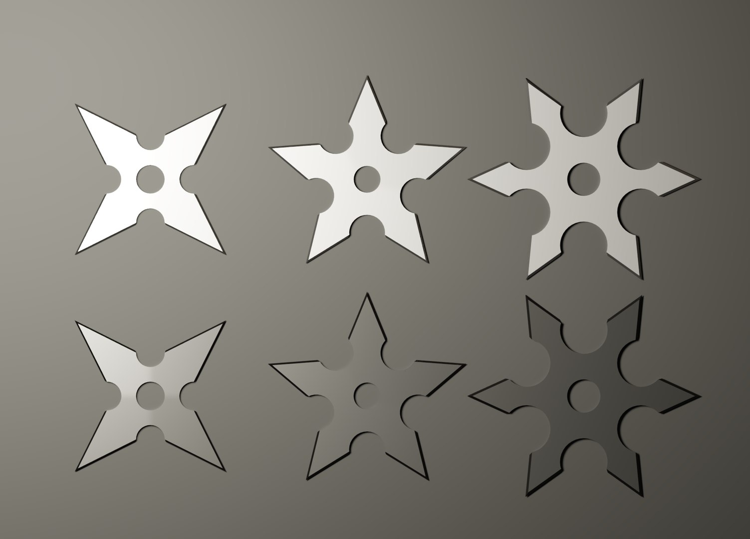 3D Shuriken Pack Model - TurboSquid 1631970