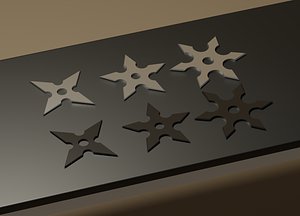 3D shuriken pack model