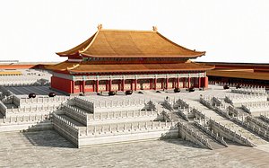 Asia Chinese Temple Hall of Supreme Harmony China Imperial Palace Acient Architecture 3D model
