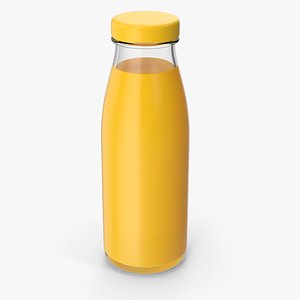 Realistic Juice Bottles. 3D Glass Jars with, Vectors