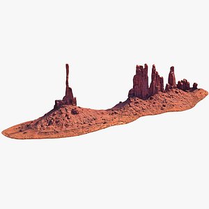 3D model sandstone butte 17