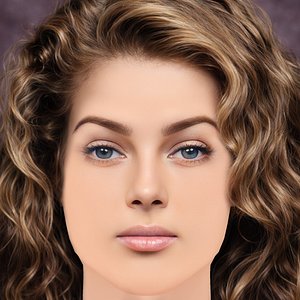 3D model Rolene Strauss Head - No Hair - Low poly head for game