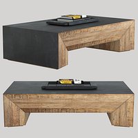 BOLINAS METAL & PEROBA COFFEE TABLE