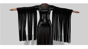 Black Fringe Dress