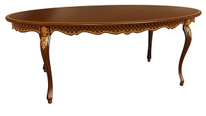 3D classic table inlaid veneer model