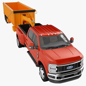 Ford Super Duty F450 2023 Powered Dump Trailer 04