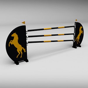 3d horse jumping obstacle model