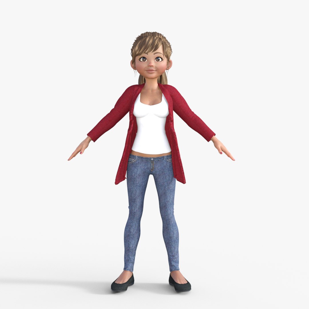 3D Cartoon Mother Rigged Model - TurboSquid 1976790