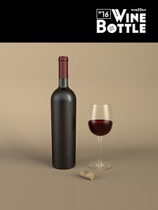 bottle 16 wine 3d 3ds