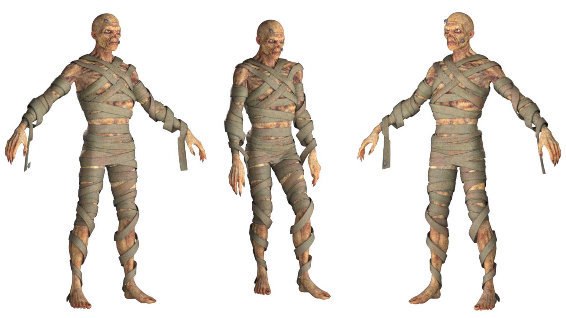 Realistic Rigged Mummy Male Character 3D Model 3D model - TurboSquid ...