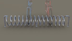 spiral bike stand 3D model