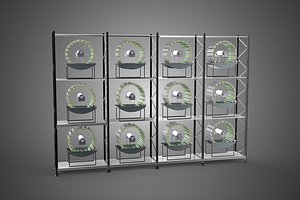 VERTICAL SHELF RACK TRAY ROTARY HYDROPONIC PLANT GARDEN TOWER model